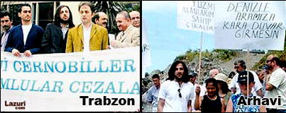 Kazm Koyuncu, Trabzon'da ernobil, Arhavide Sahil Yolu Protestosunda ...